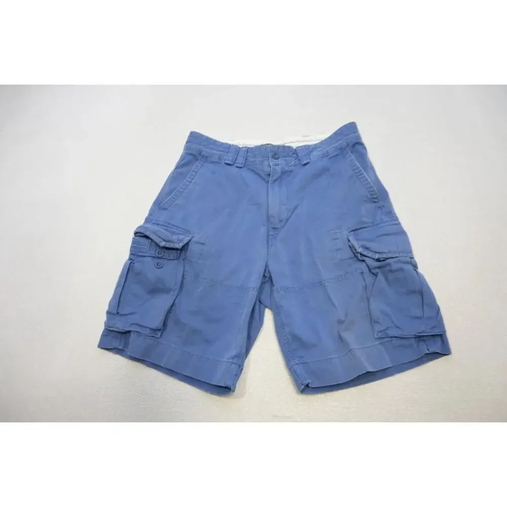 Polo Ralph Lauren‎ Cargo Shorts Camp Rugged Blue Baggy Mens Size 34